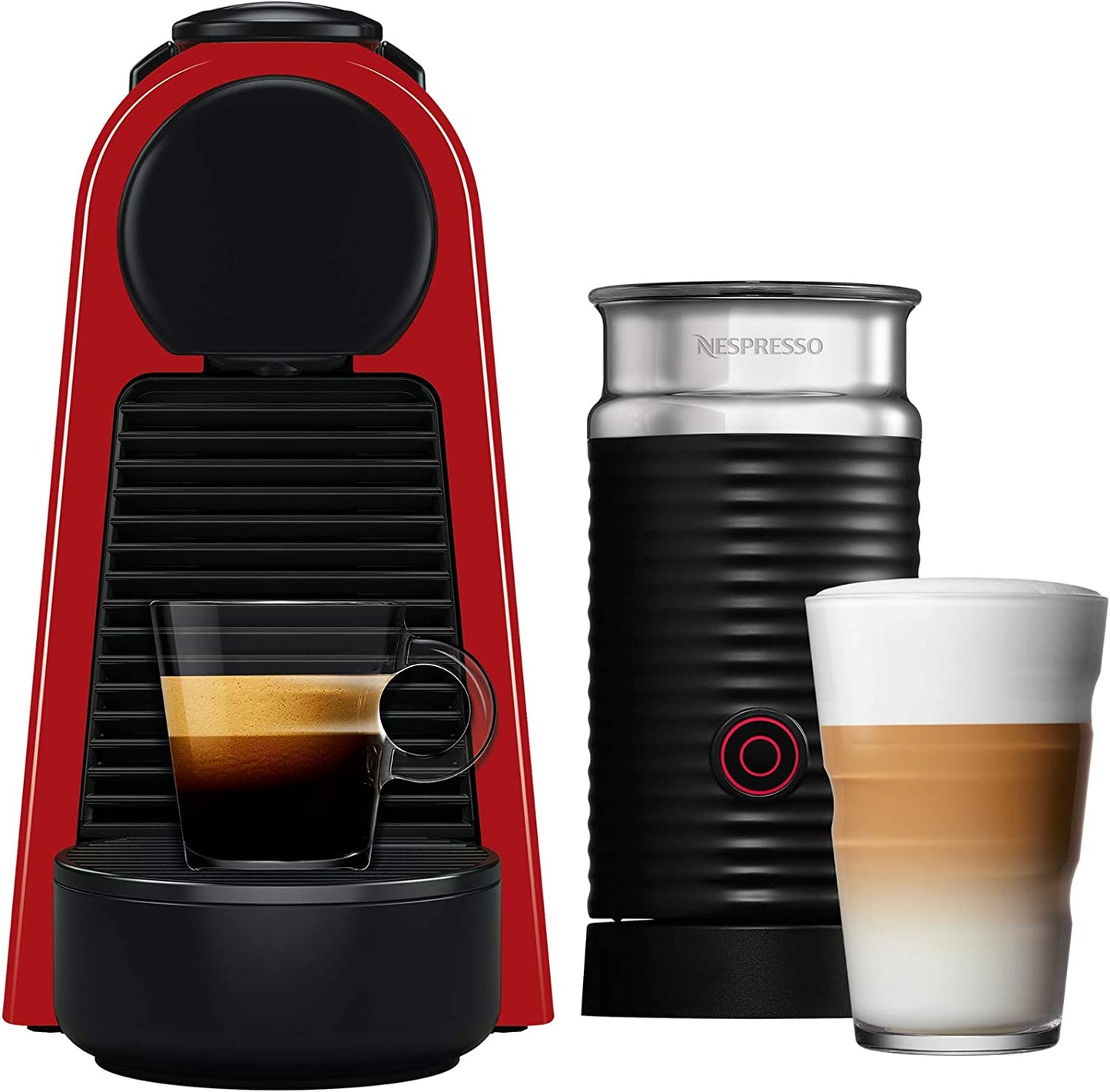 Nespresso Essenza Mini Cafeteira 220V Combo com Aeroccino, Máquina de café expresso compacta para casa, cápsula / cápsula automática Elétrica (preta)