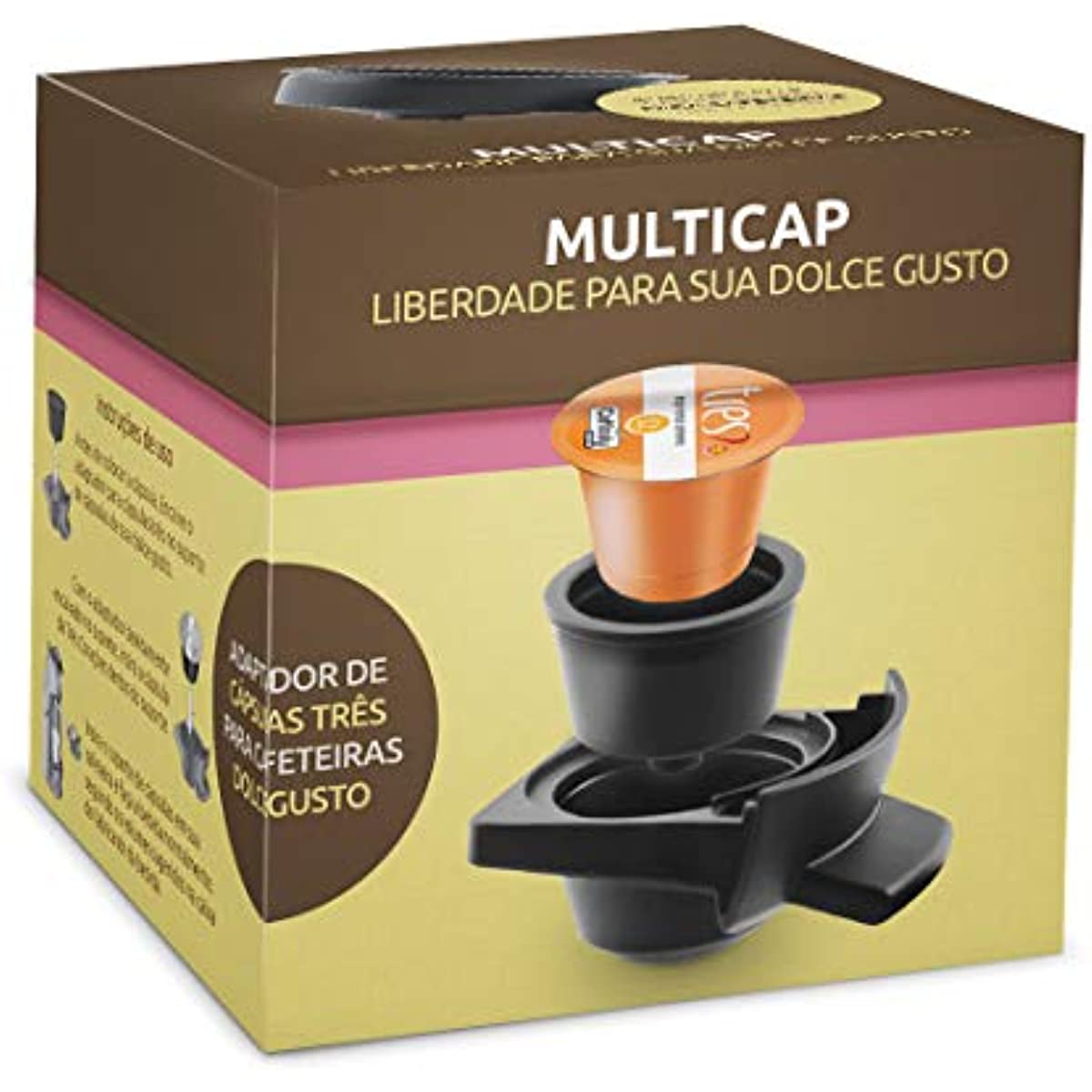 Multicap - Adaptador de cápsulas Três para Cafeteiras Dolce Gusto