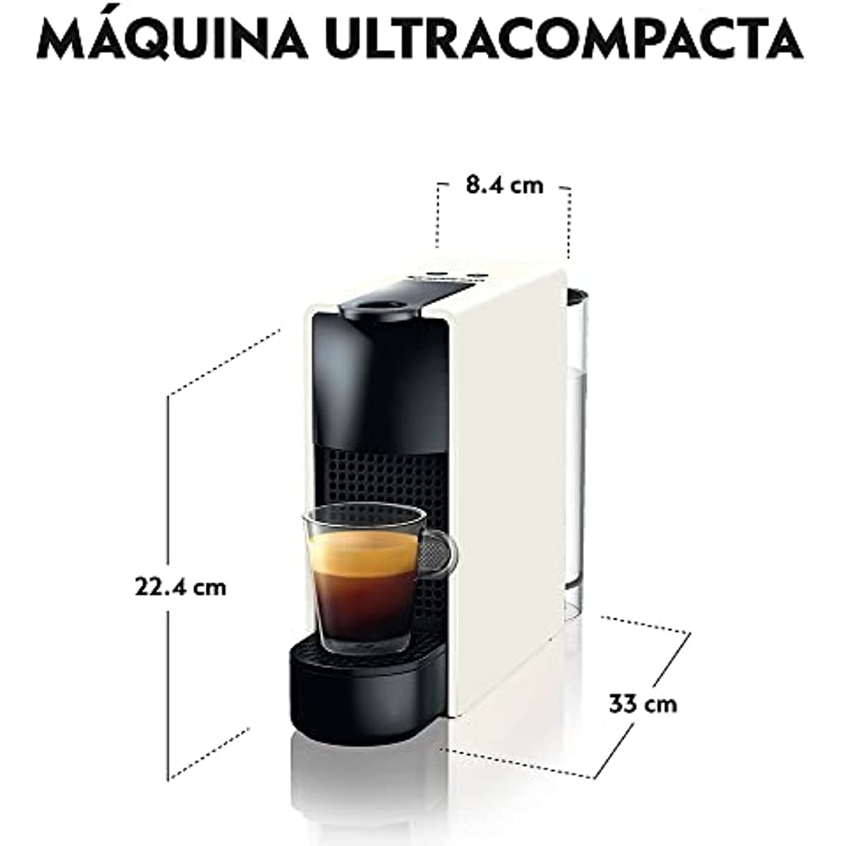 Nespresso Essenza Mini Cafeteira 110V, máquina de café Espresso compacta para casa, máquina de cápsula / cápsula elétrica automática (branca)