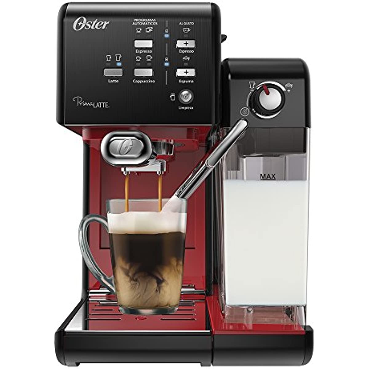 Cafeteira Espresso Oster, PrimaLatte II, Vermelho, 127V