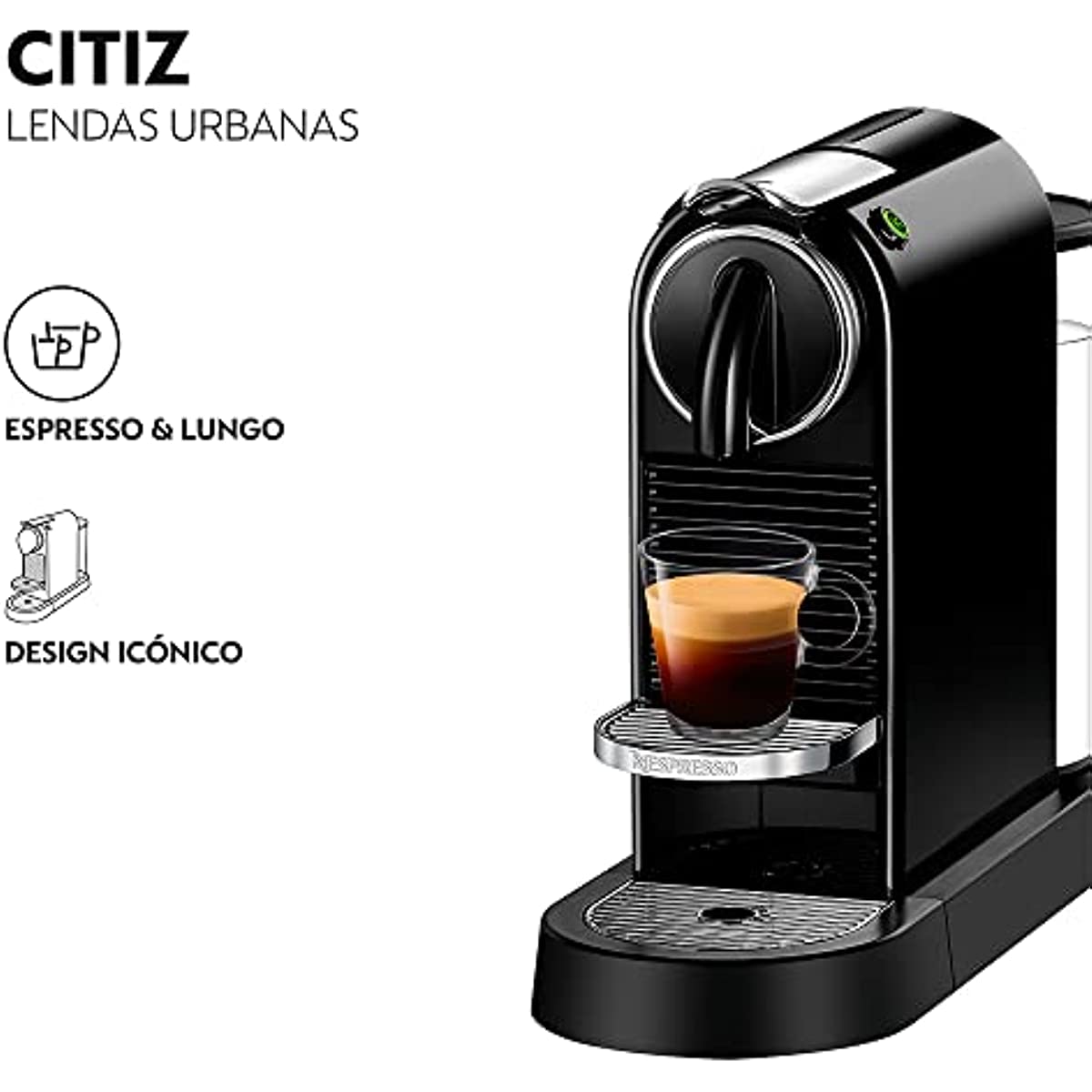 Nespresso CitiZ Preta, Cafeteira - 110V D113